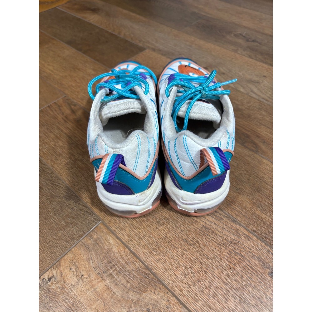 Nike‎ Air Max 98 SE Shoes White Teal Purple Orange Swoosh Size 7Y - Picture 5 of 12